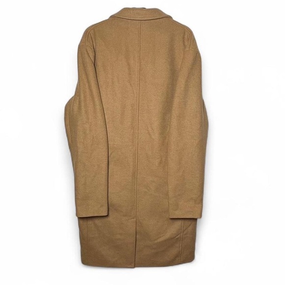 ASOS Design Men’s Tan Wool Blend Overcoat Medium Long NWT - Picture 6 of 8